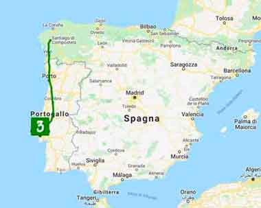 mappa cammino portoghese 