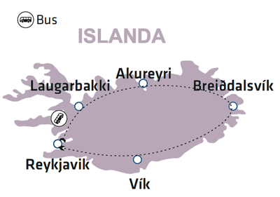 mappa tour guidato Island emozioni